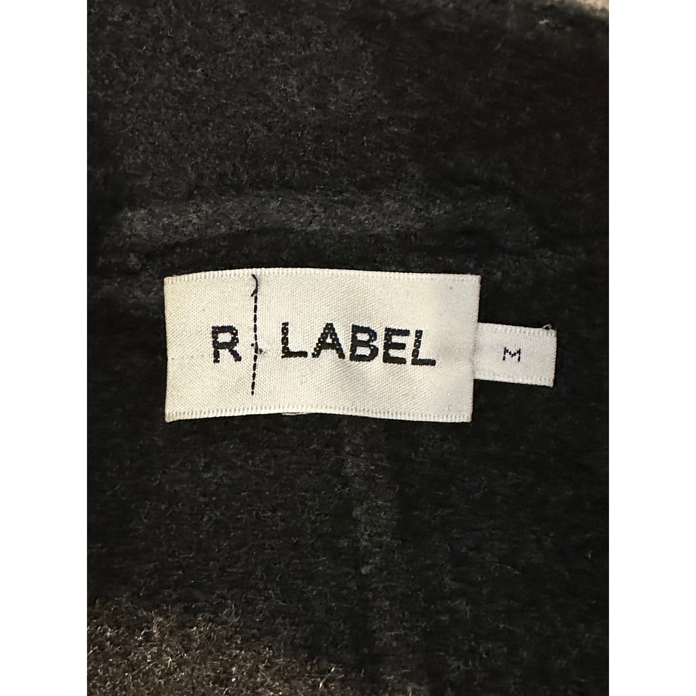 The Reset R LABEL Wool Yak Blend Open Front Belted Jacket Size M Charcoal Gray - Picture 6 of 8